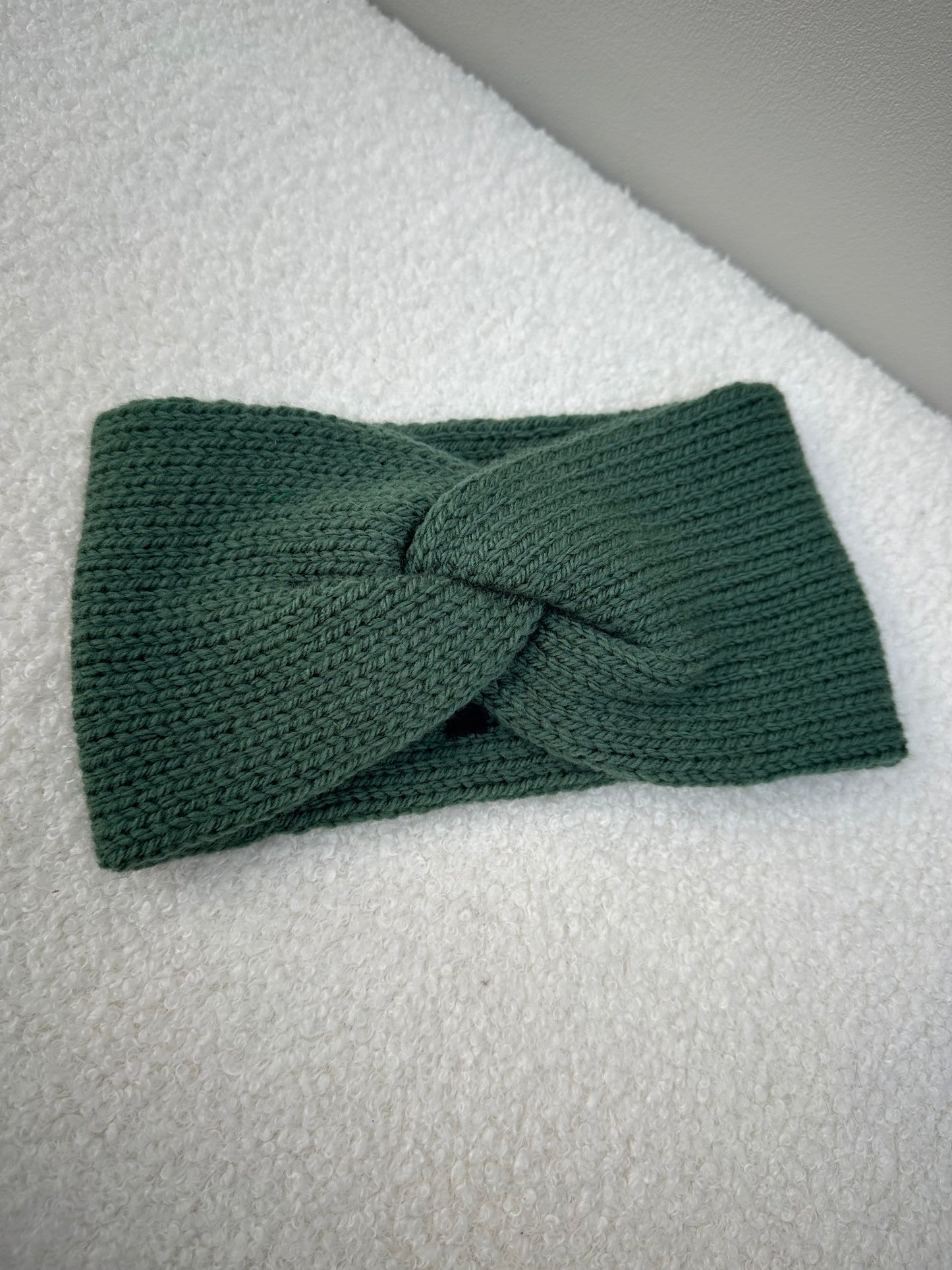 Haarband effen donker groen