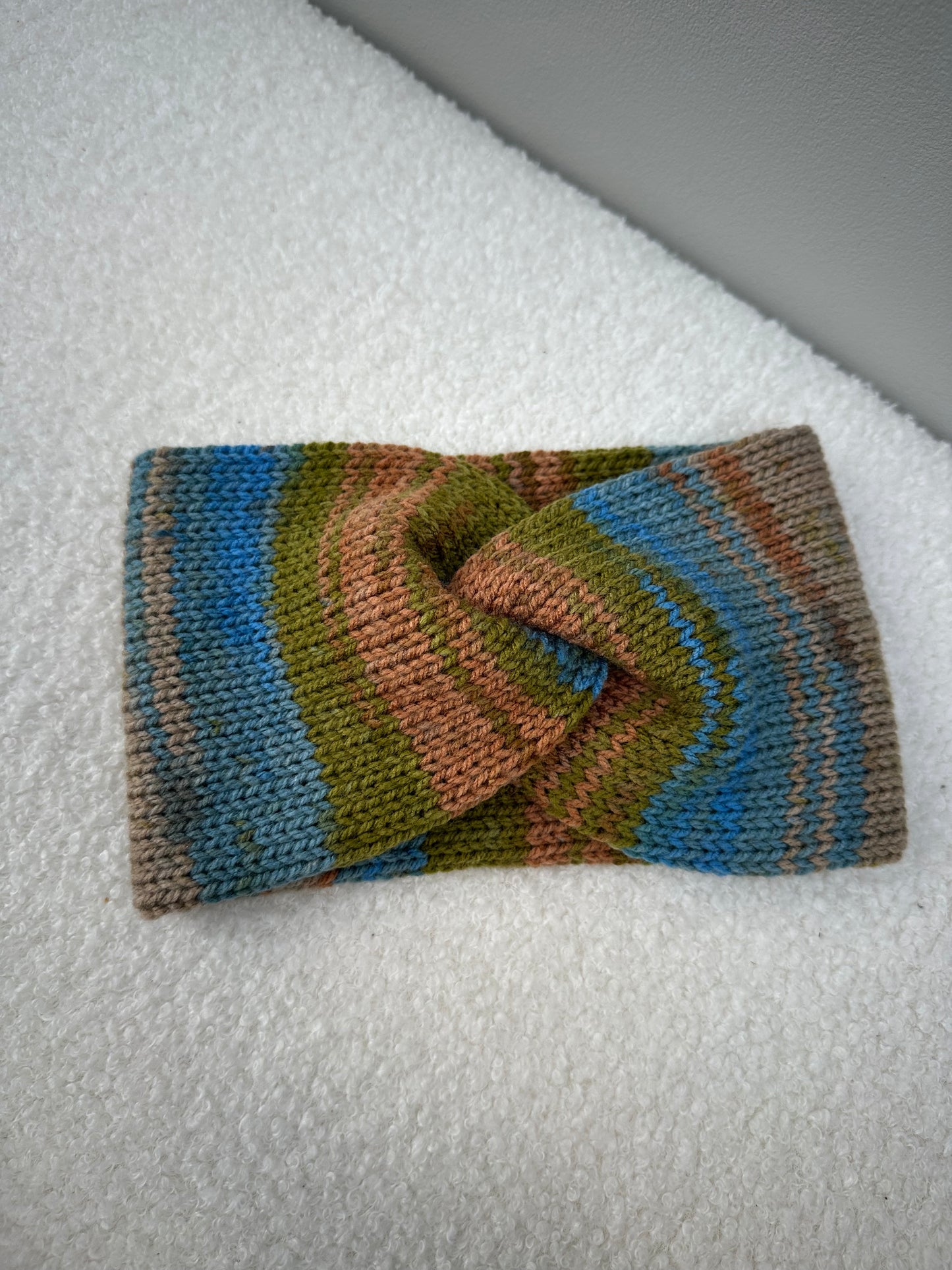 Haarband blauw | beige