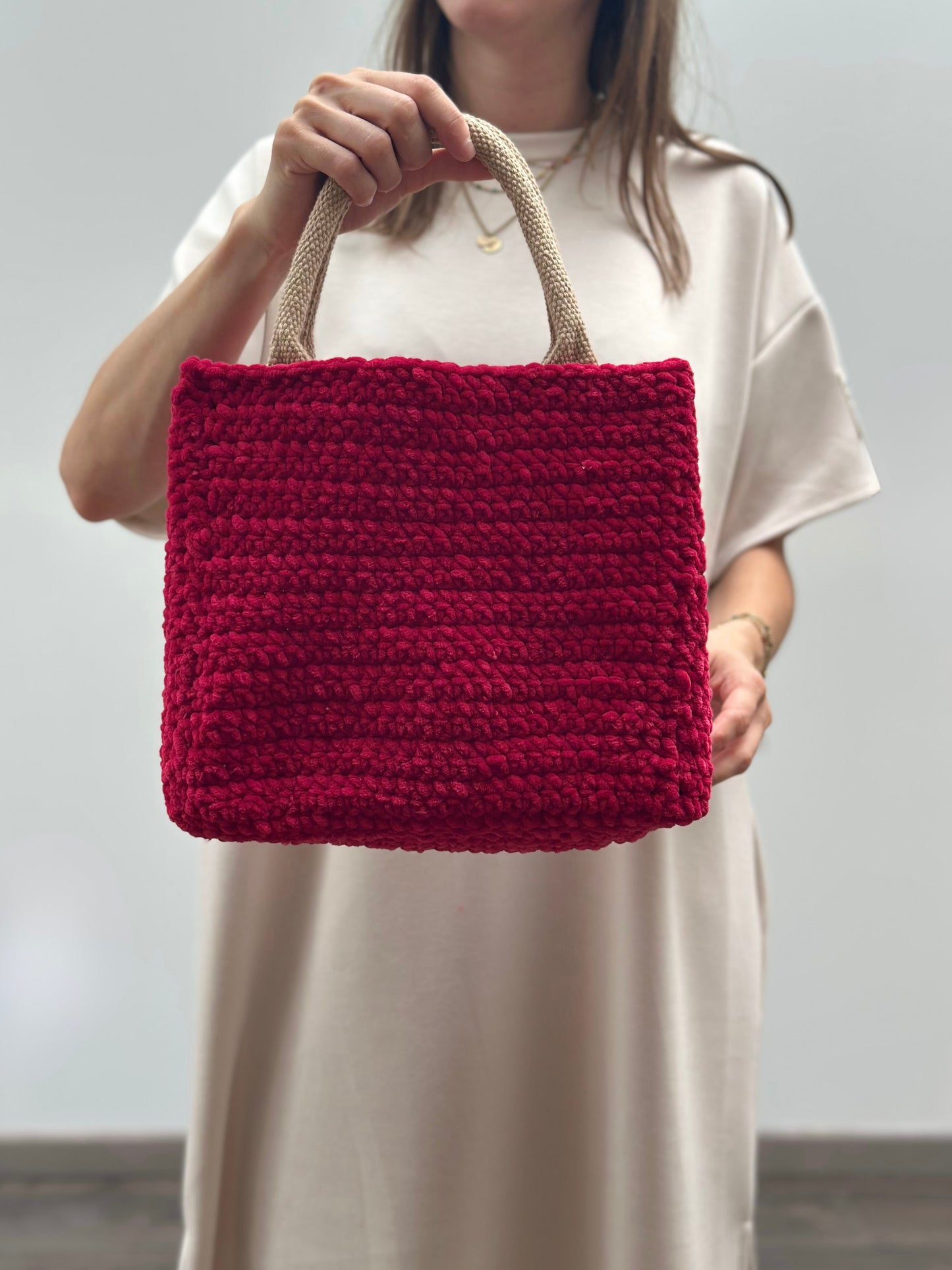 Shopping bag | Klein | Donkerrood