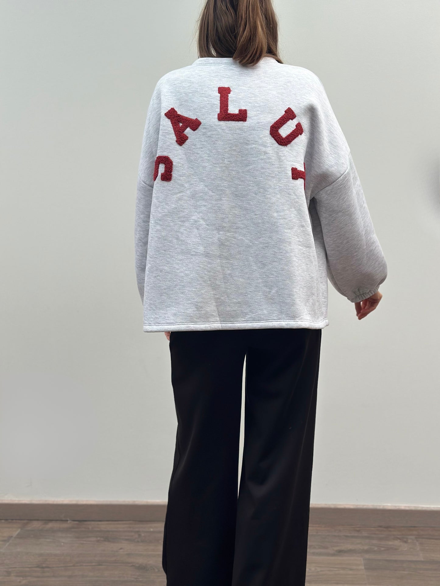 Salut Sweater | Lichtgrijs