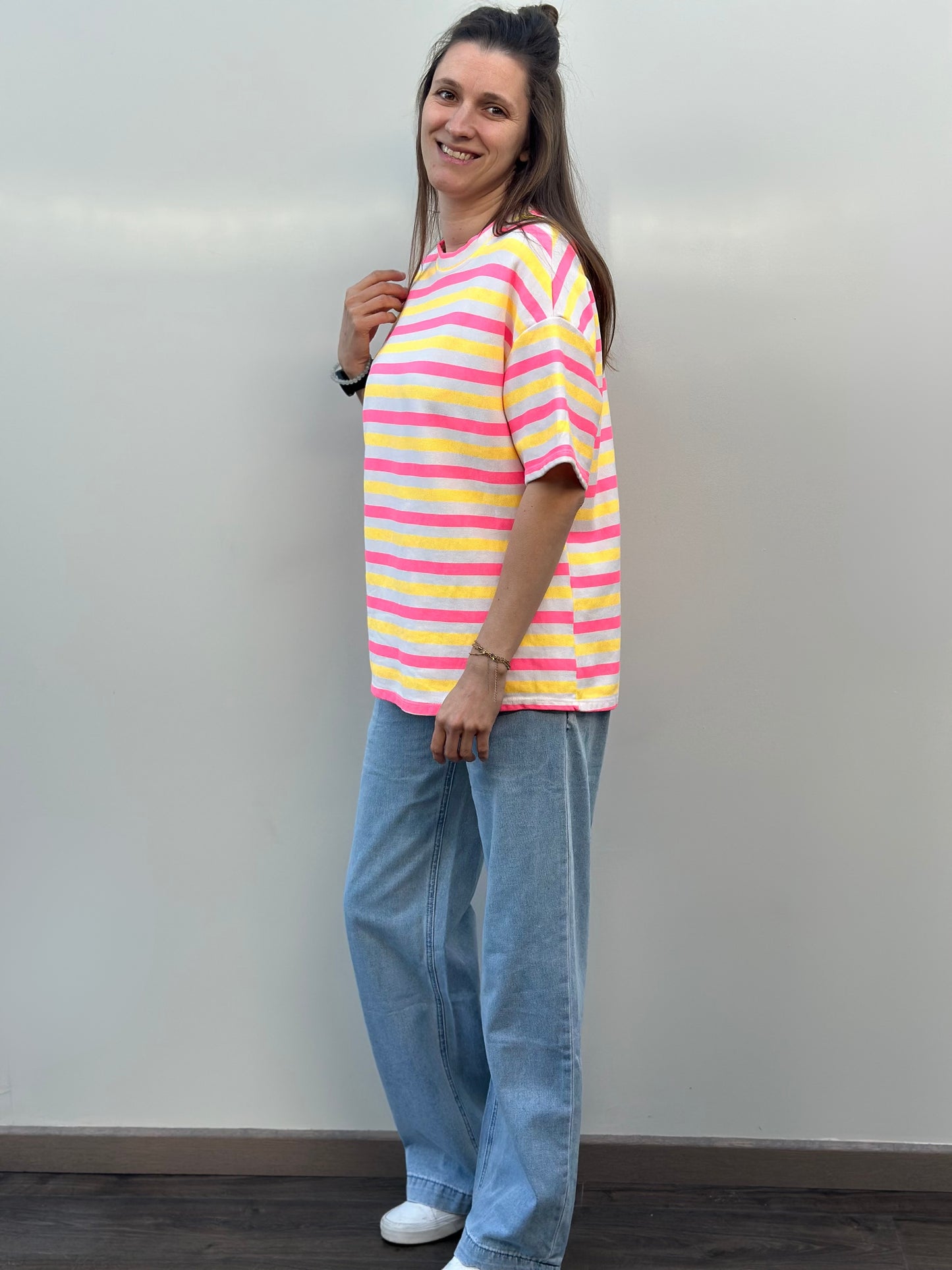 Stripe T-shirt | Geel