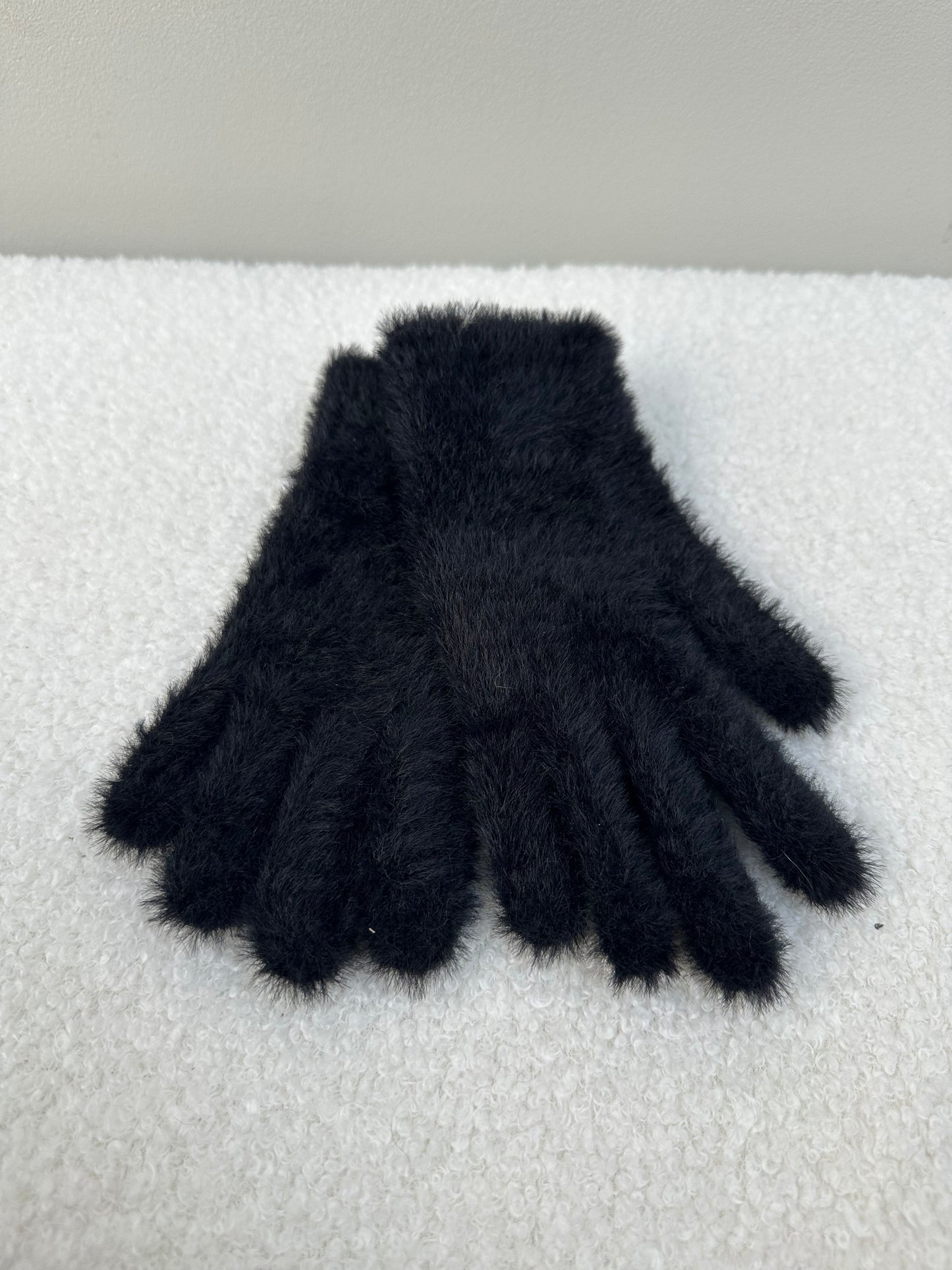 Handschoenen fluffy zwart