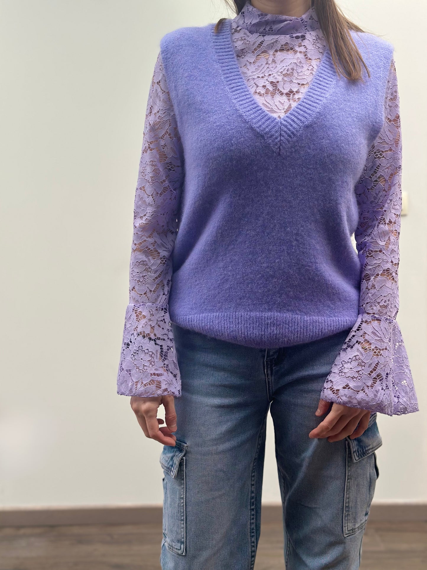 Lace t-shirt | Lila