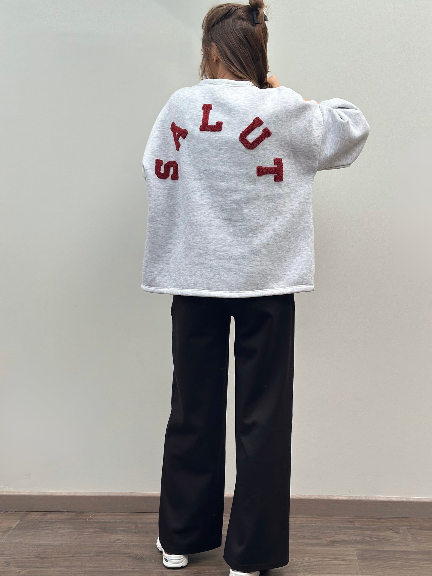 Salut Sweater | Lichtgrijs