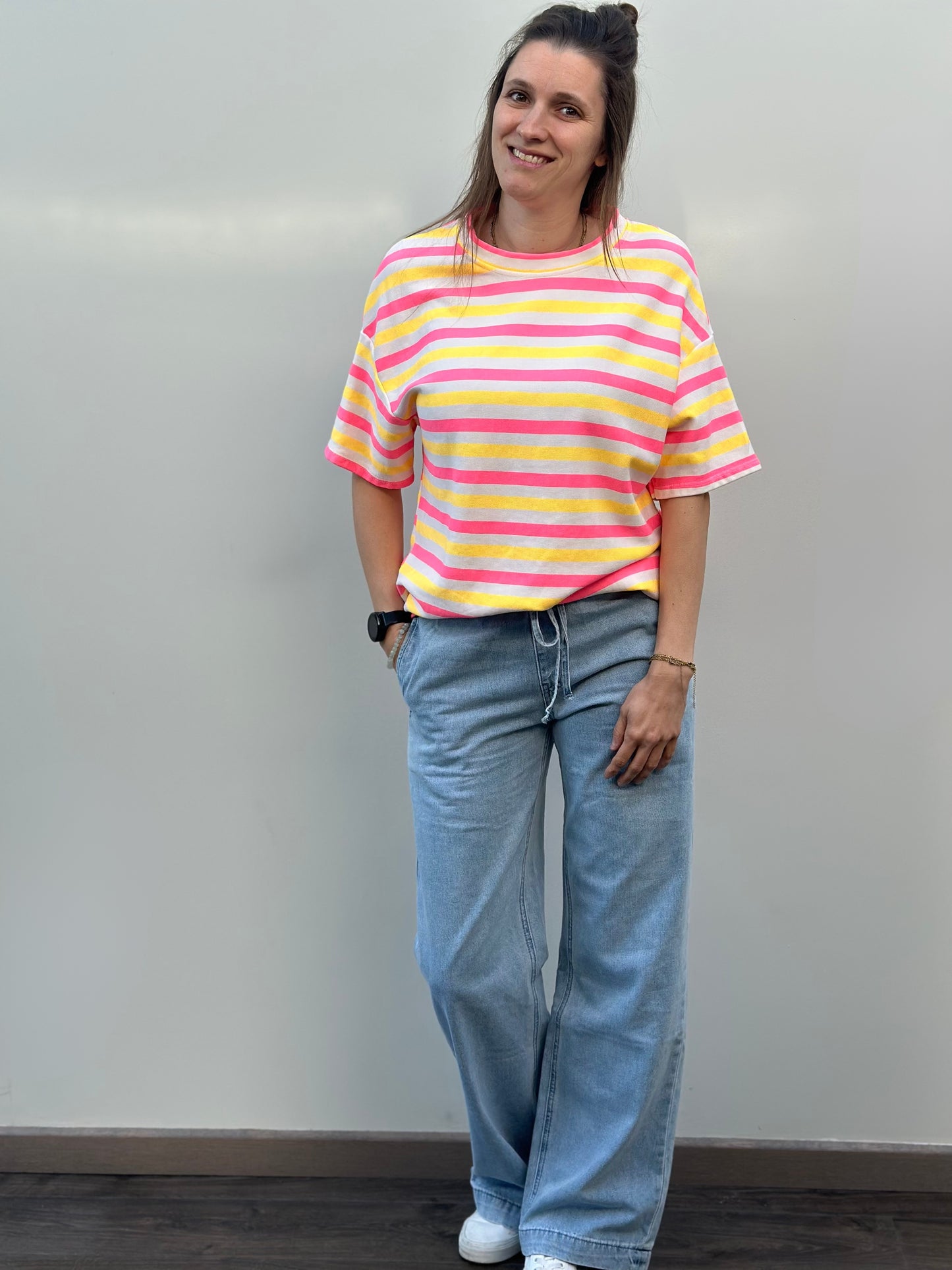 Stripe T-shirt | Geel