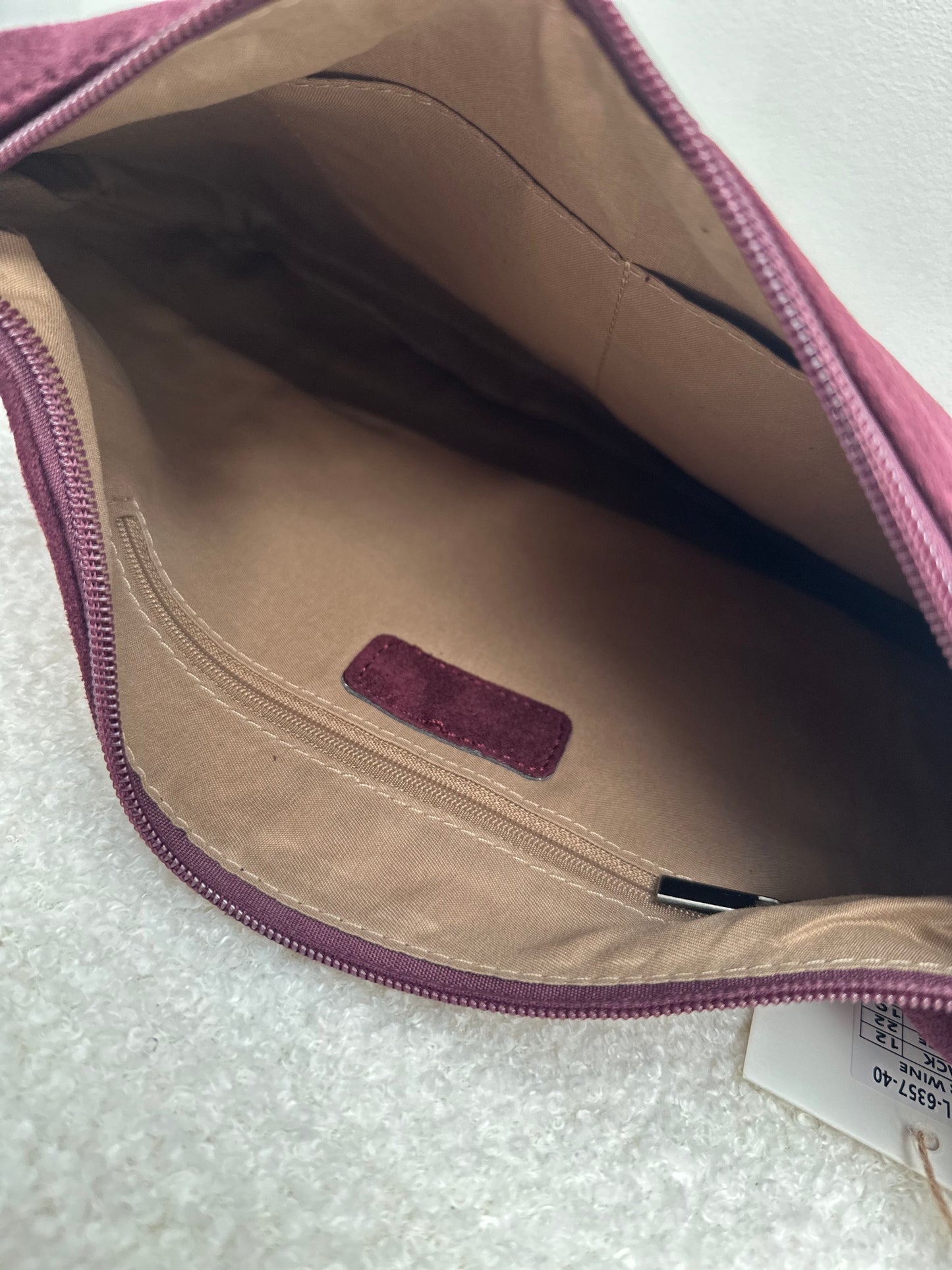 Handtas Suede Studs | Bordeaux