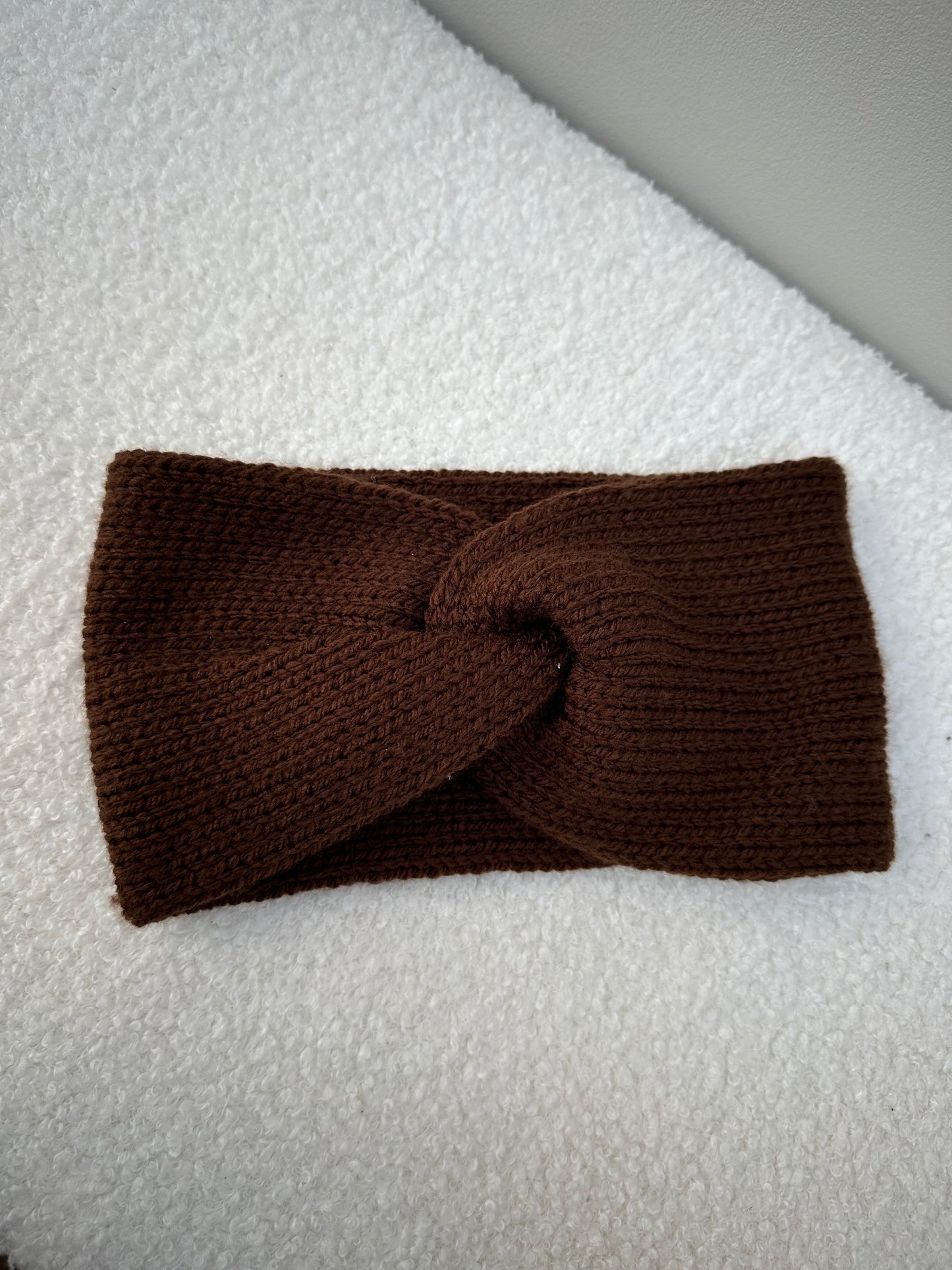 Haarband effen bruin
