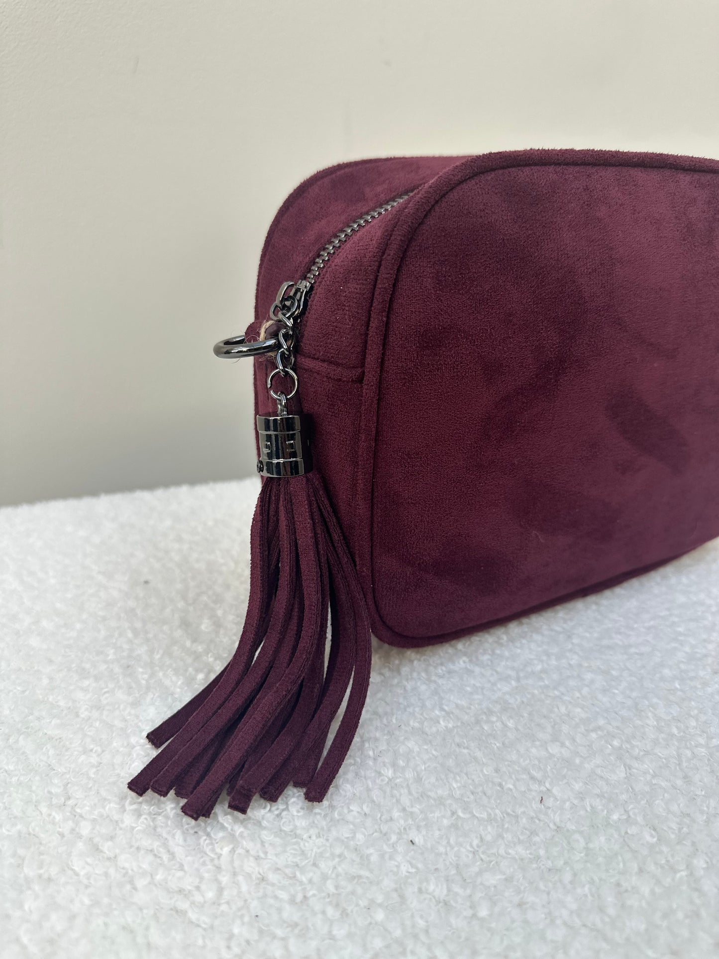 Suede handbag | Bordeaux