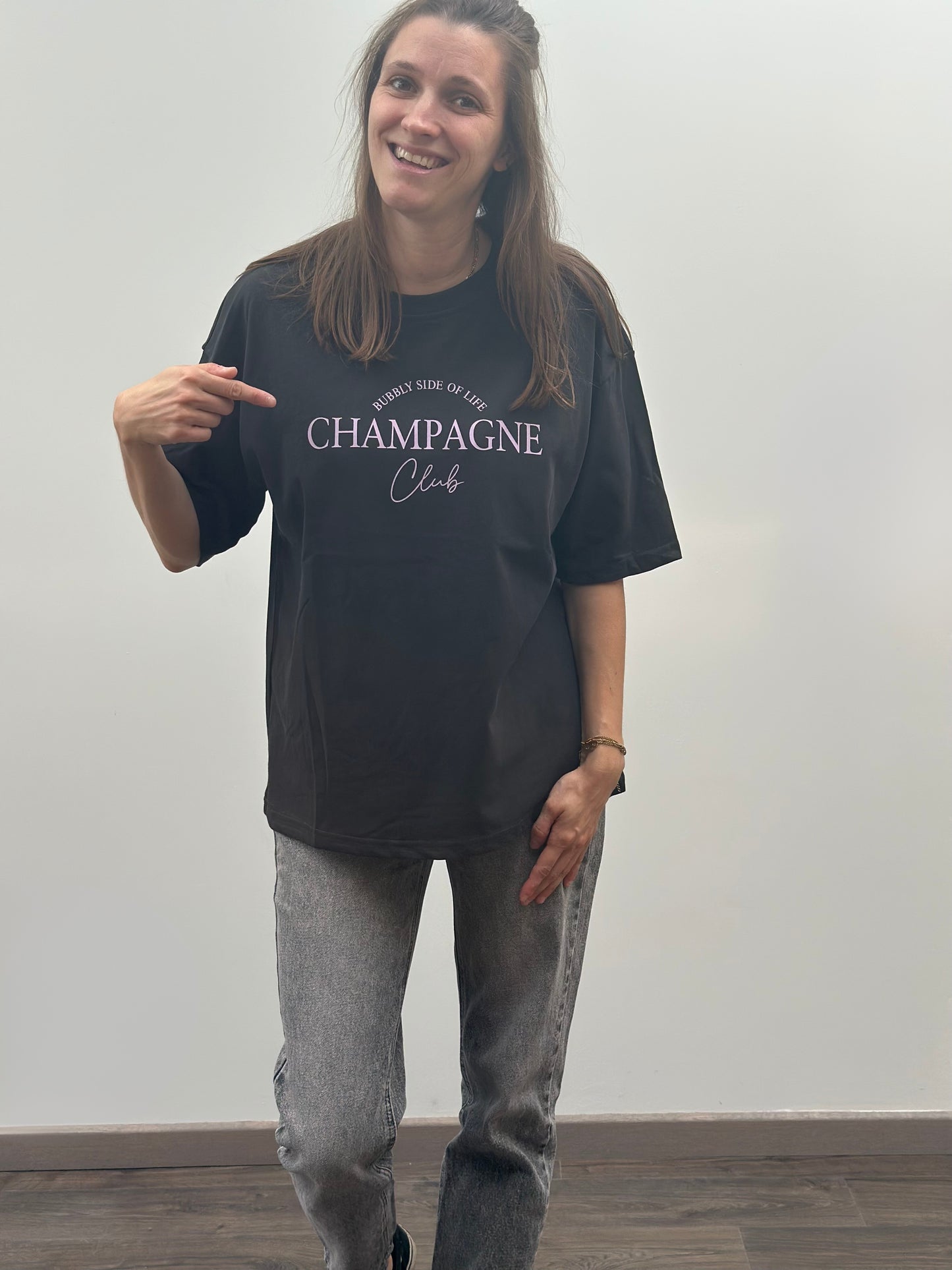 Champange t-shirt | Donkergrijs