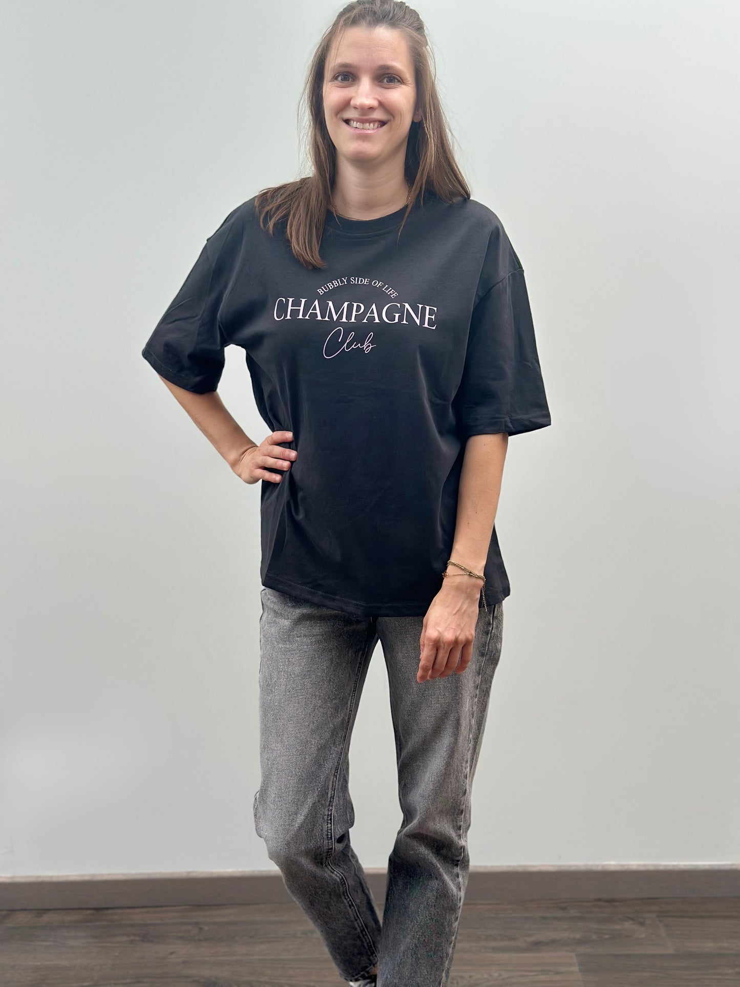 Champange t-shirt | Donkergrijs