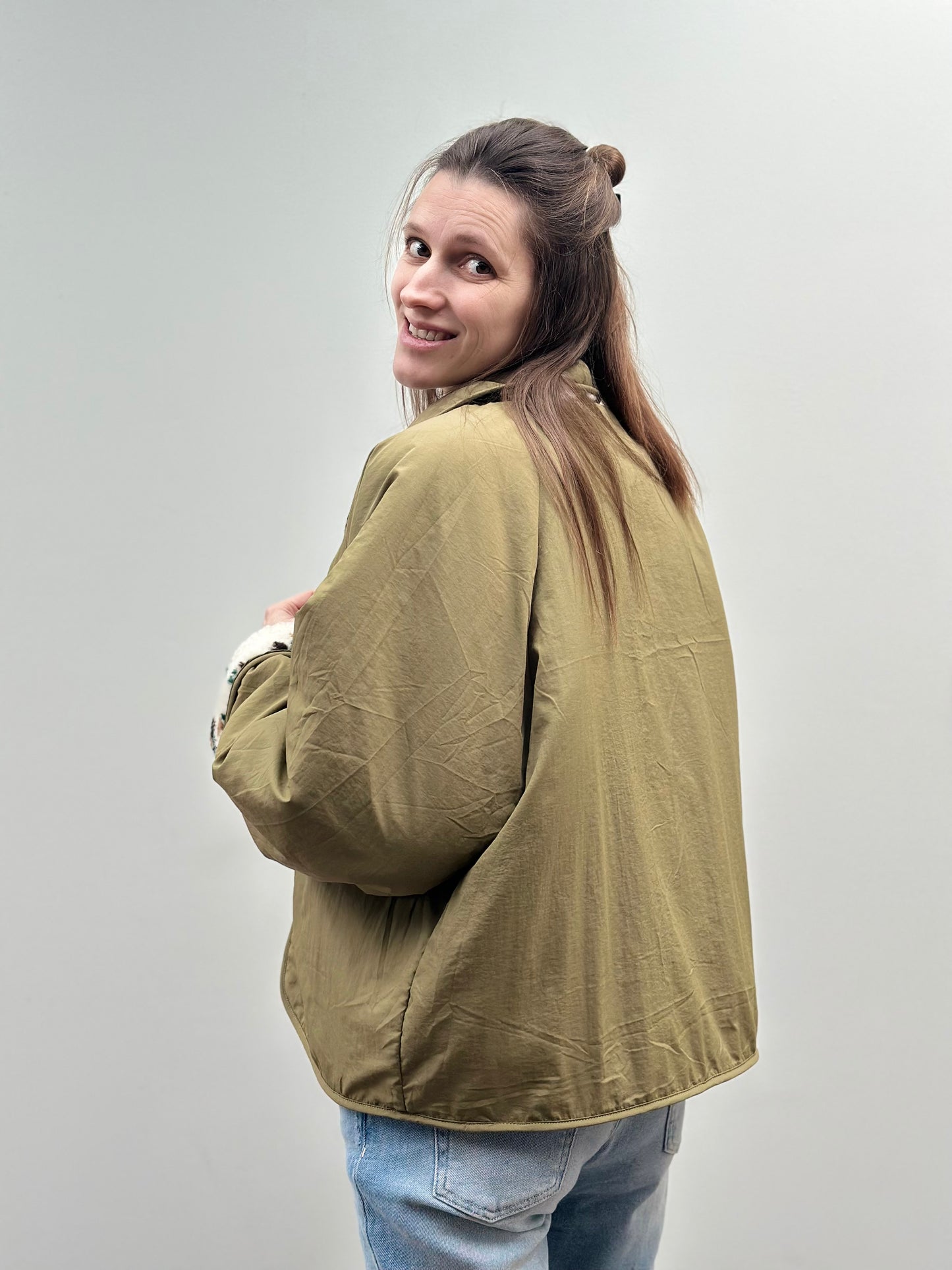 Sia Jacket | Flowers kaki