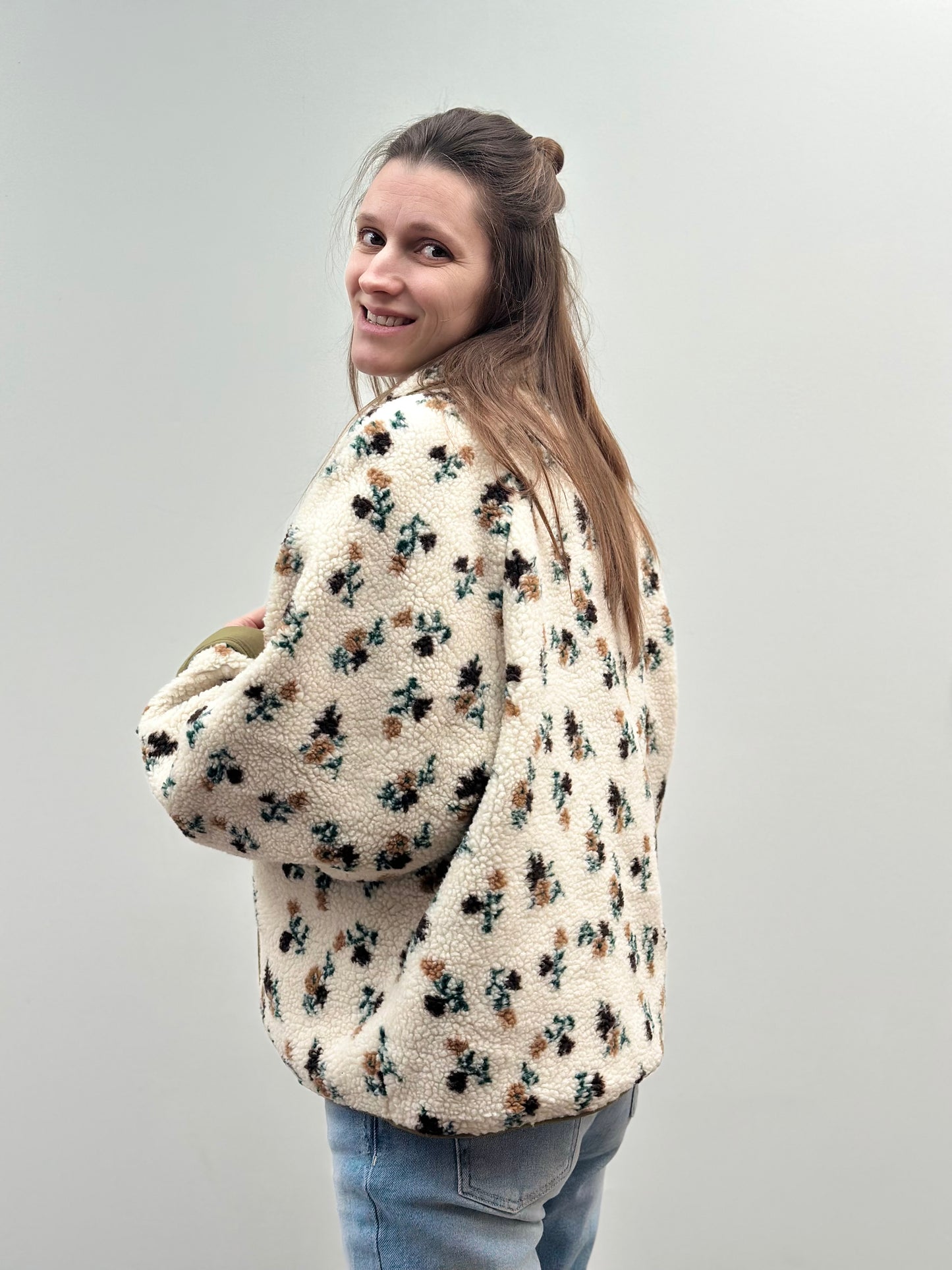 Sia Jacket | Flowers kaki