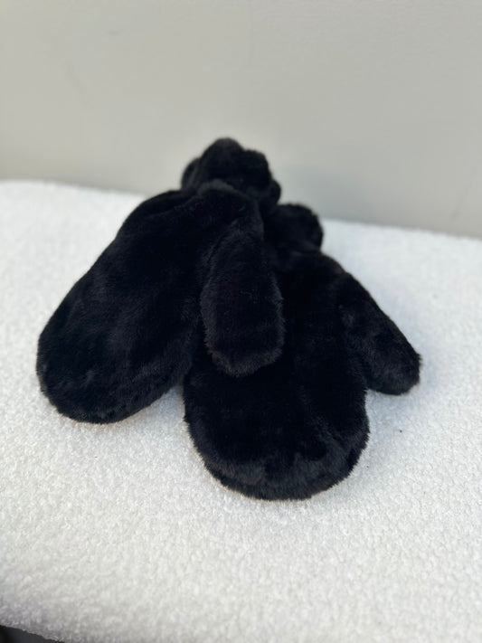 Wanten fluffy zwart
