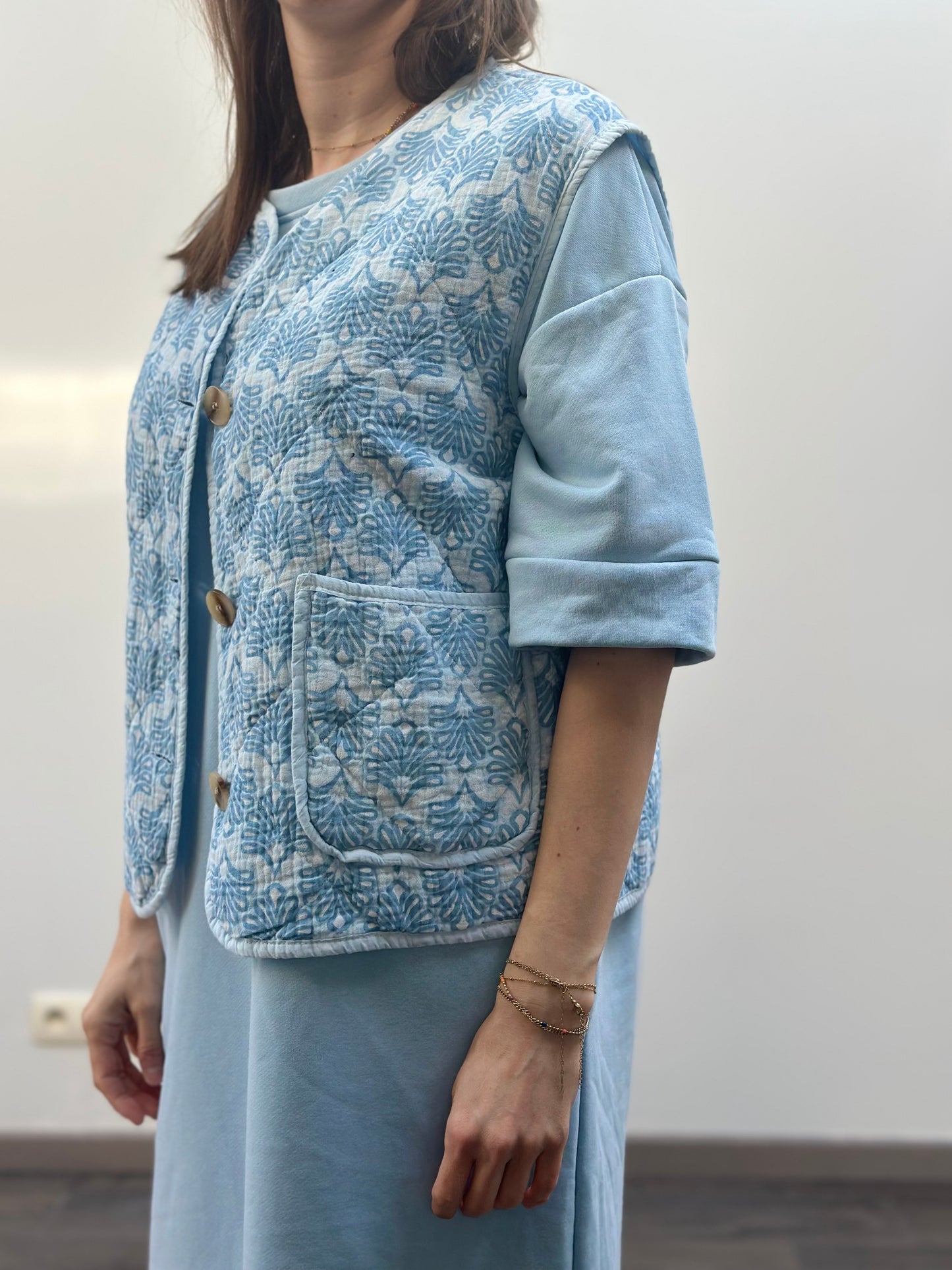 Ida Gilet | Lichtblauw
