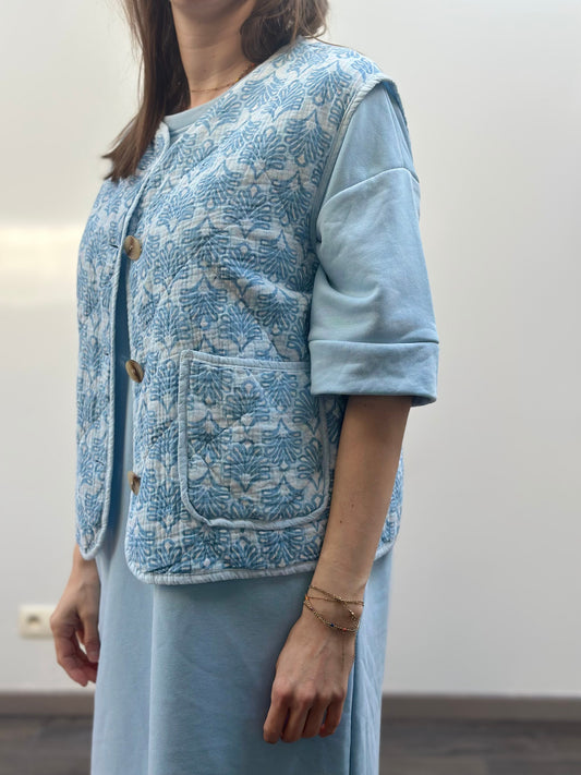 Ida Gilet | Lichtblauw