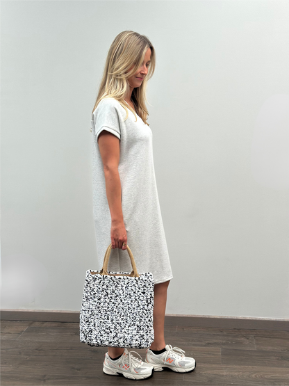 Shopping bag | Medium | Spikkel grijs
