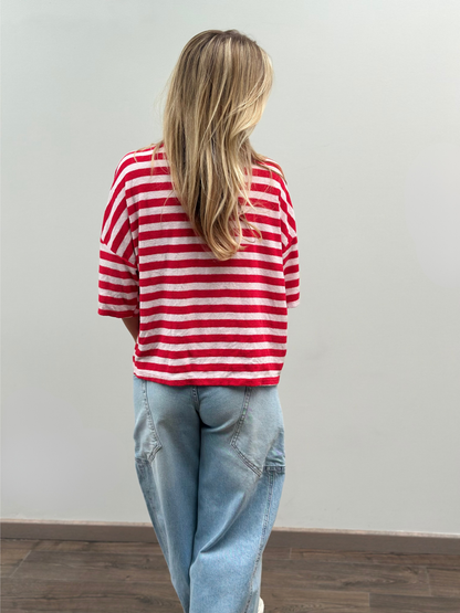 Leni Spons T-shirt | Rood