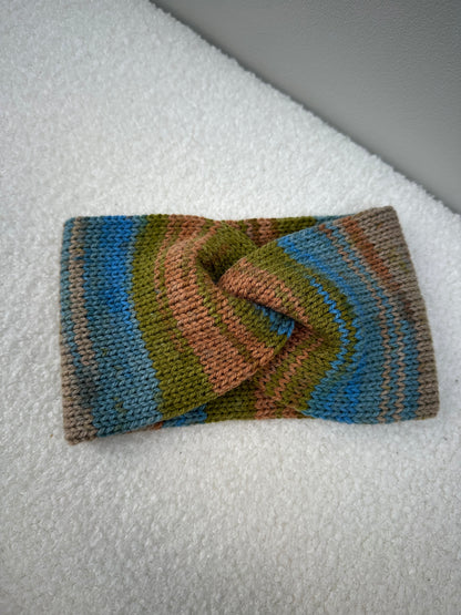 Haarband blauw | beige