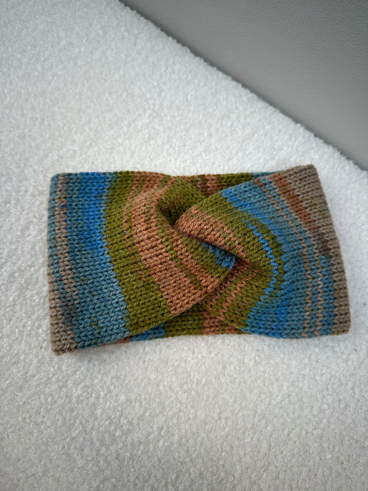 Haarband blauw | beige