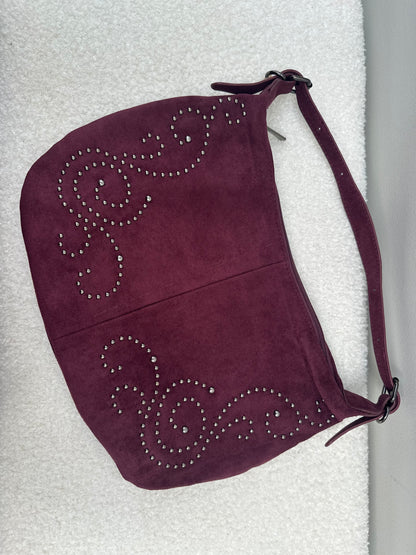 Handtas Suede Studs | Bordeaux