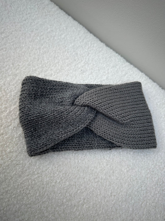 Haarband effen grijs