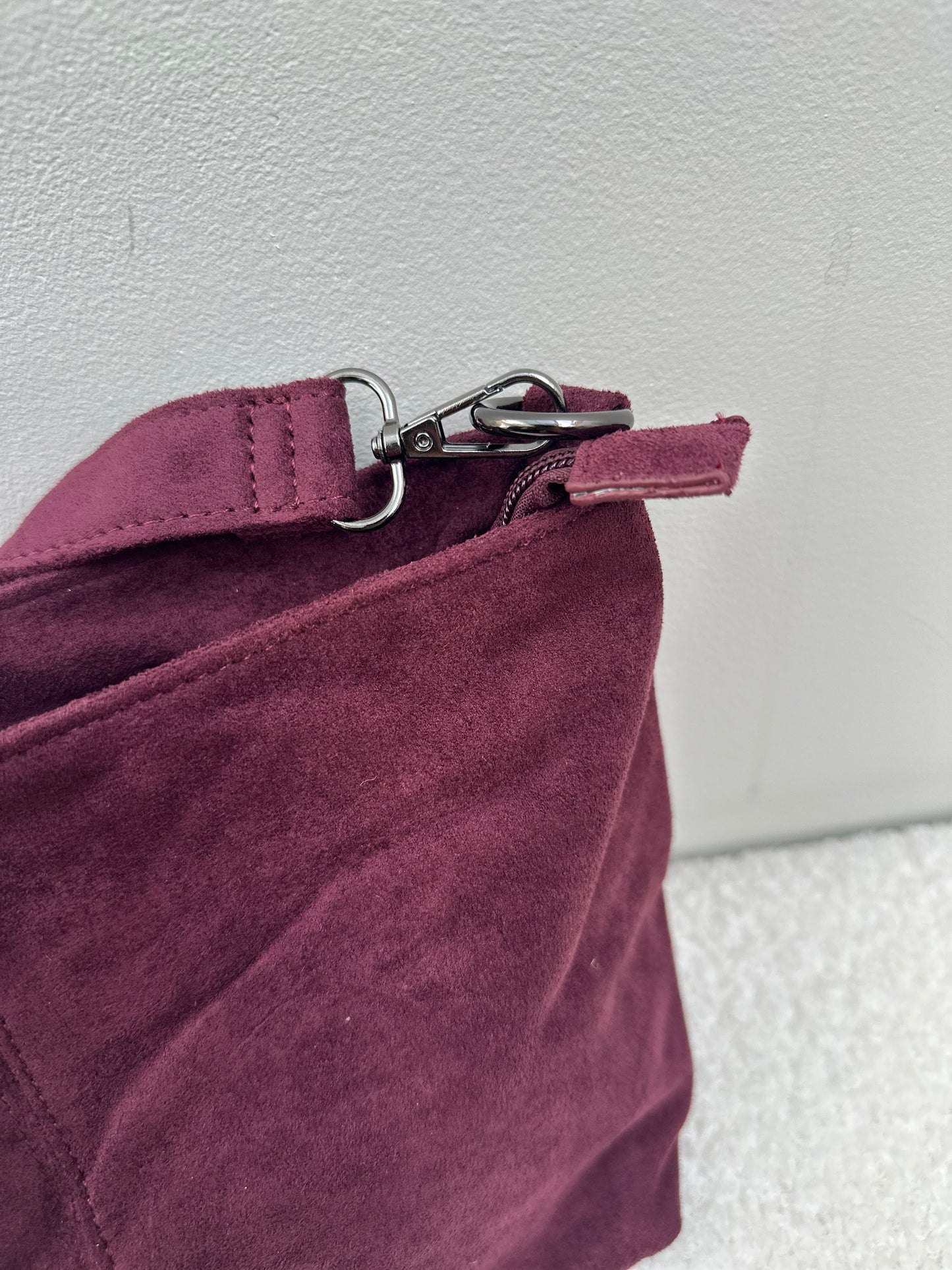 Handtas Suede Basic | Bordeaux