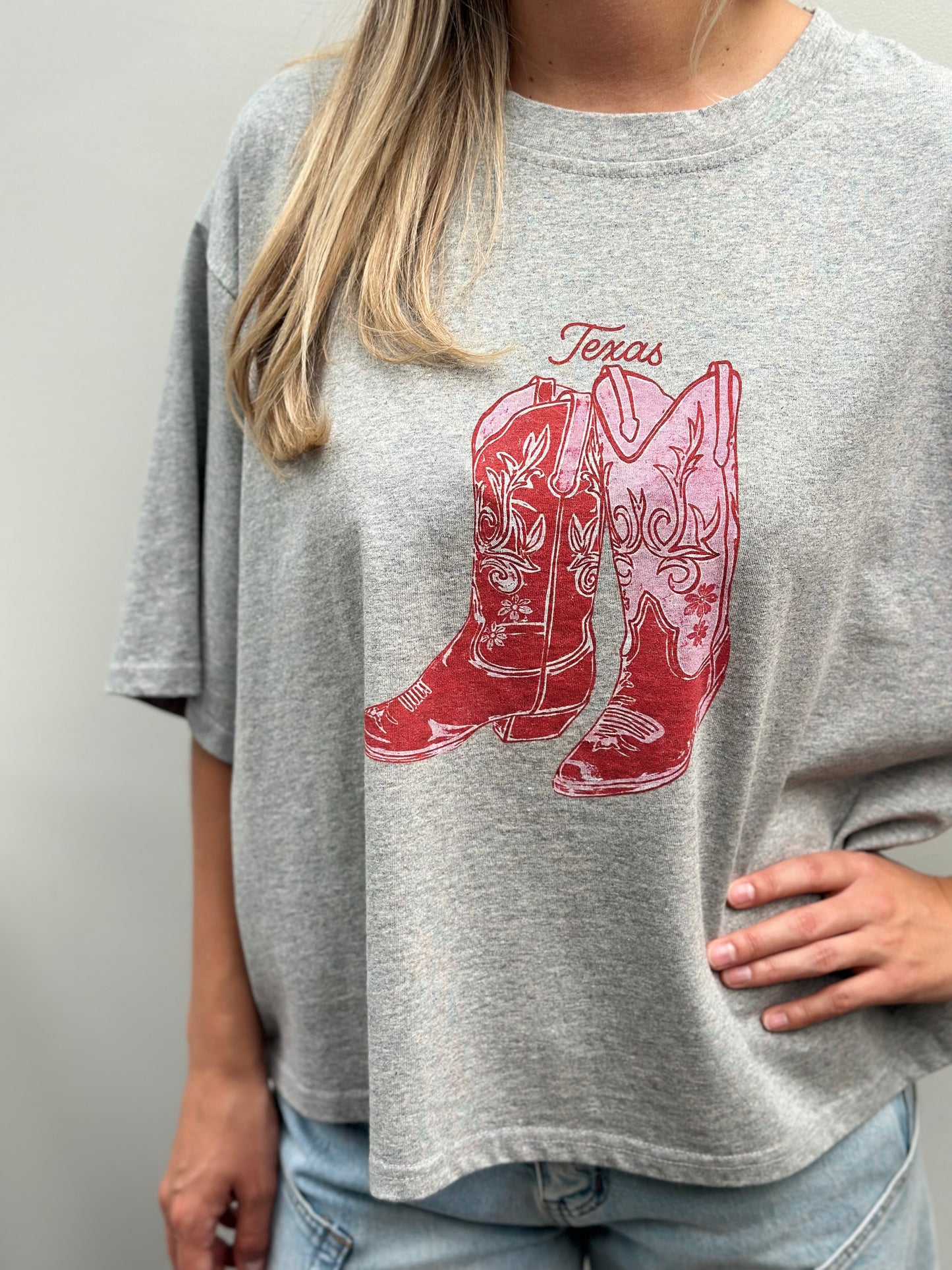 Texas T-shirt | Lichtgrijs