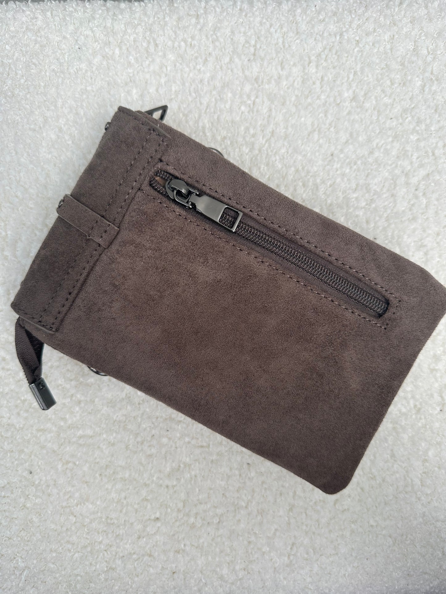 Handtasje Suede Studs | Taupe
