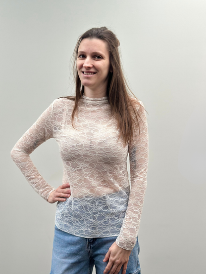 Amy lace t-shirt | Wit