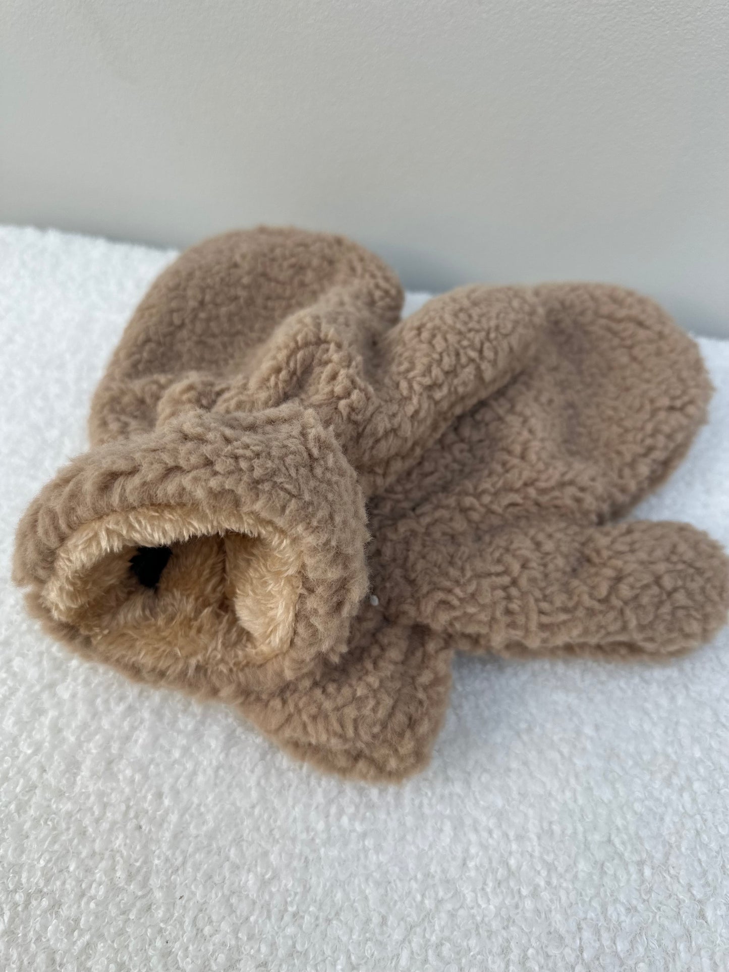 Wanten teddy beige