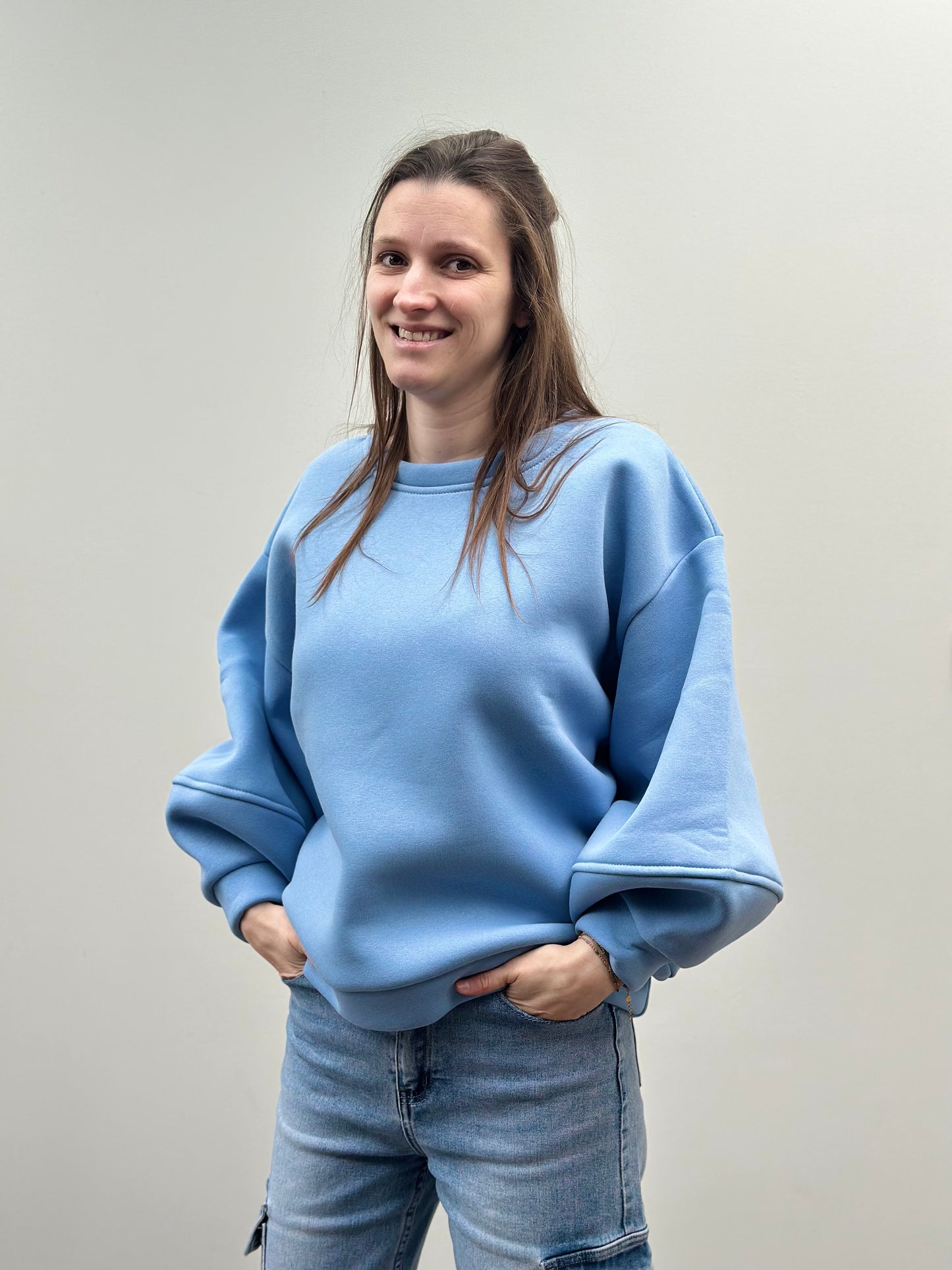 Feli Sweater | Jeansblauw