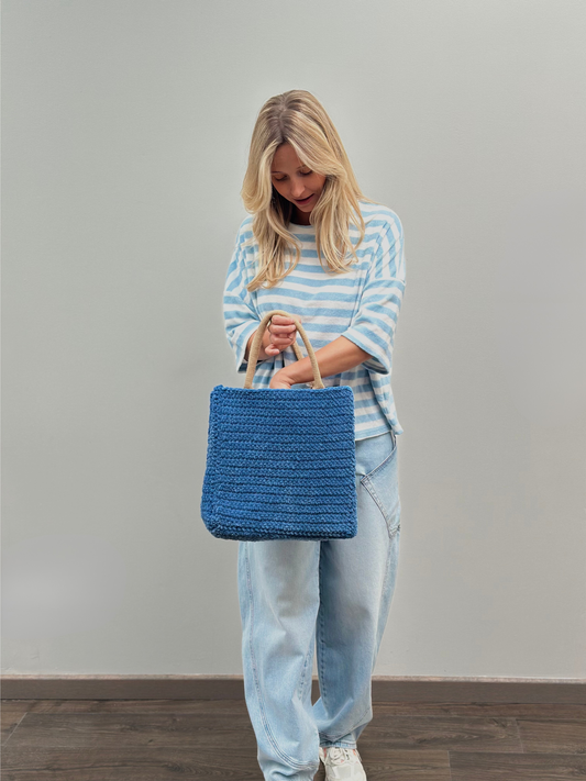 Shopping bag | Medium | Jeansblauw