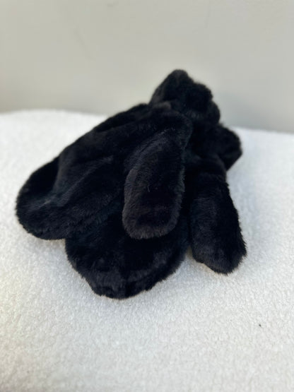 Wanten fluffy zwart