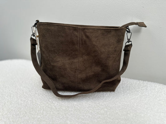 Handtas Suede Basic | Kaki
