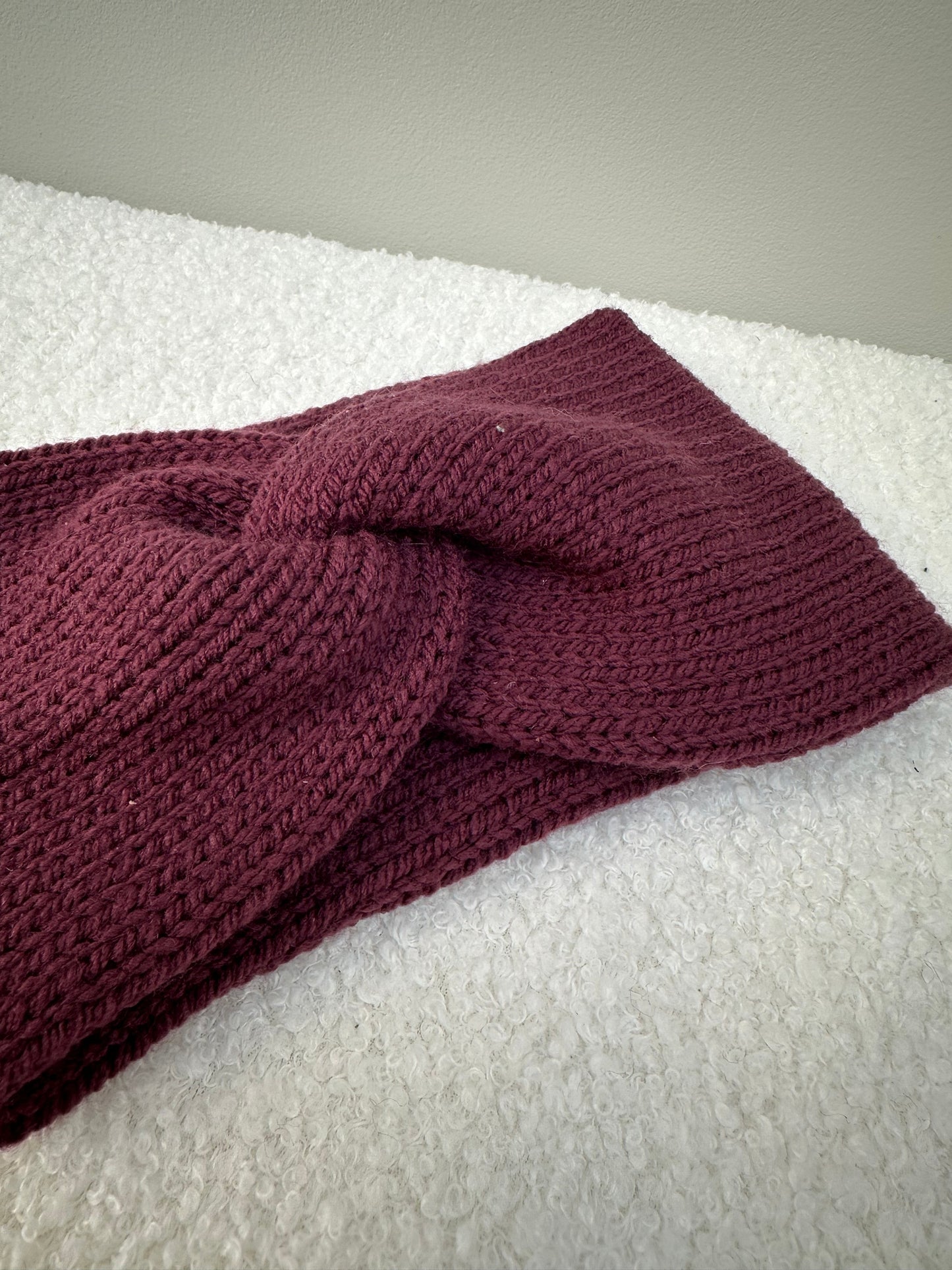 Haarband effen aubergine