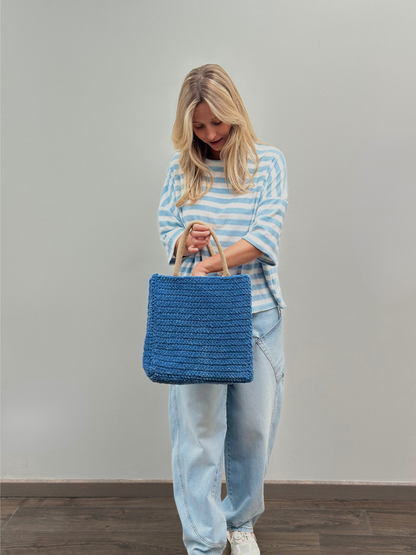Leni Spons T-shirt | Lichtblauw