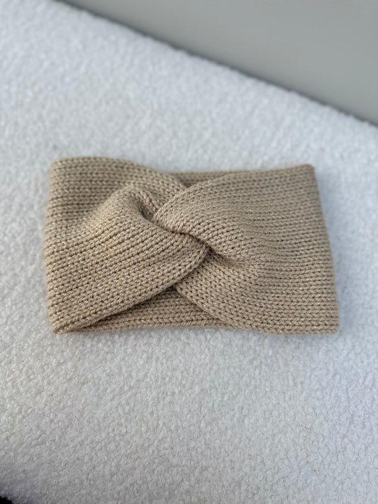 Haarband glitter beige