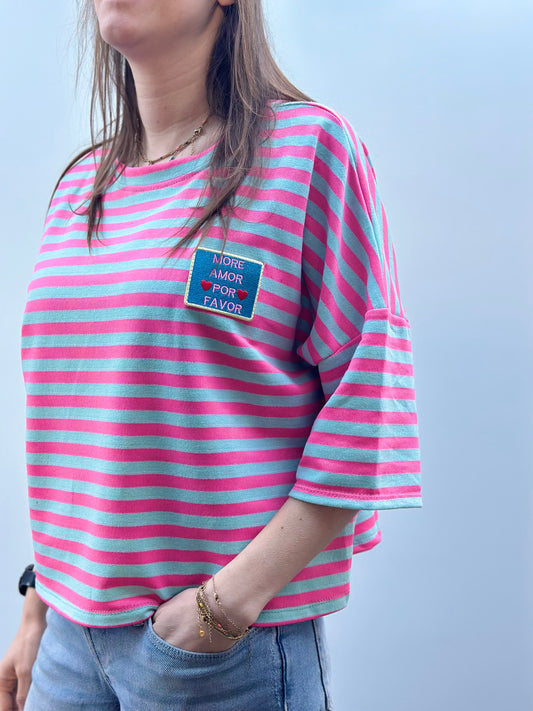 Flo t-shirt | Roos - Turquoise