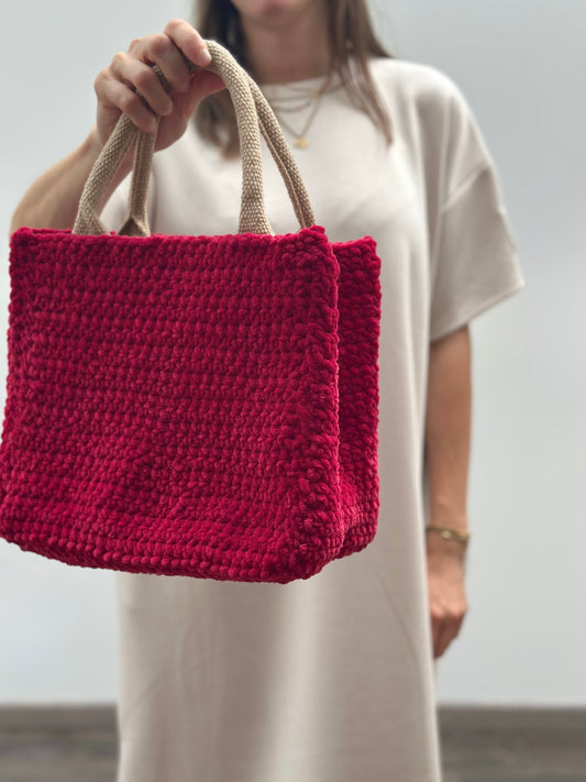 Shopping bag | Klein | Donkerrood