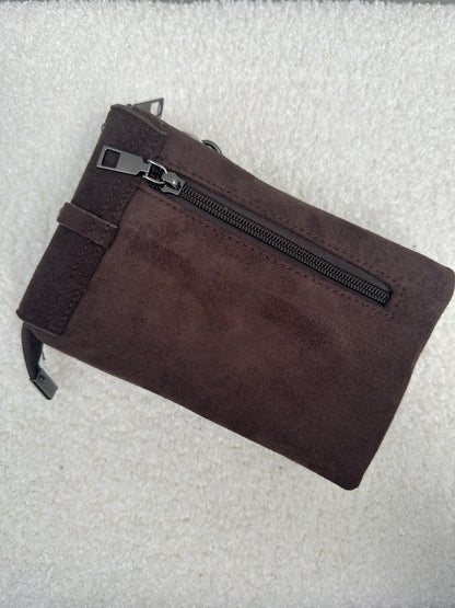 Handtasje Suede Studs | Bruin