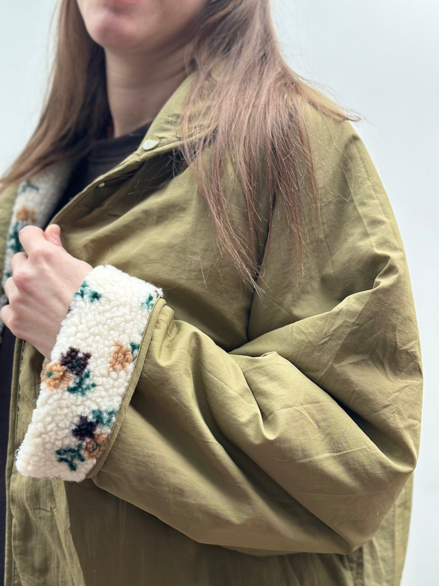 Sia Jacket | Flowers kaki