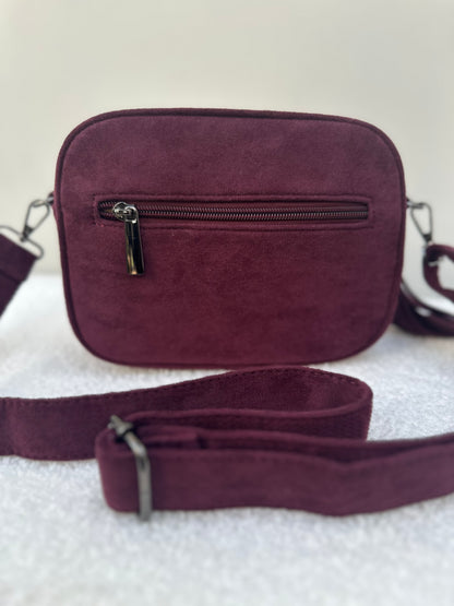 Suede handbag | Bordeaux
