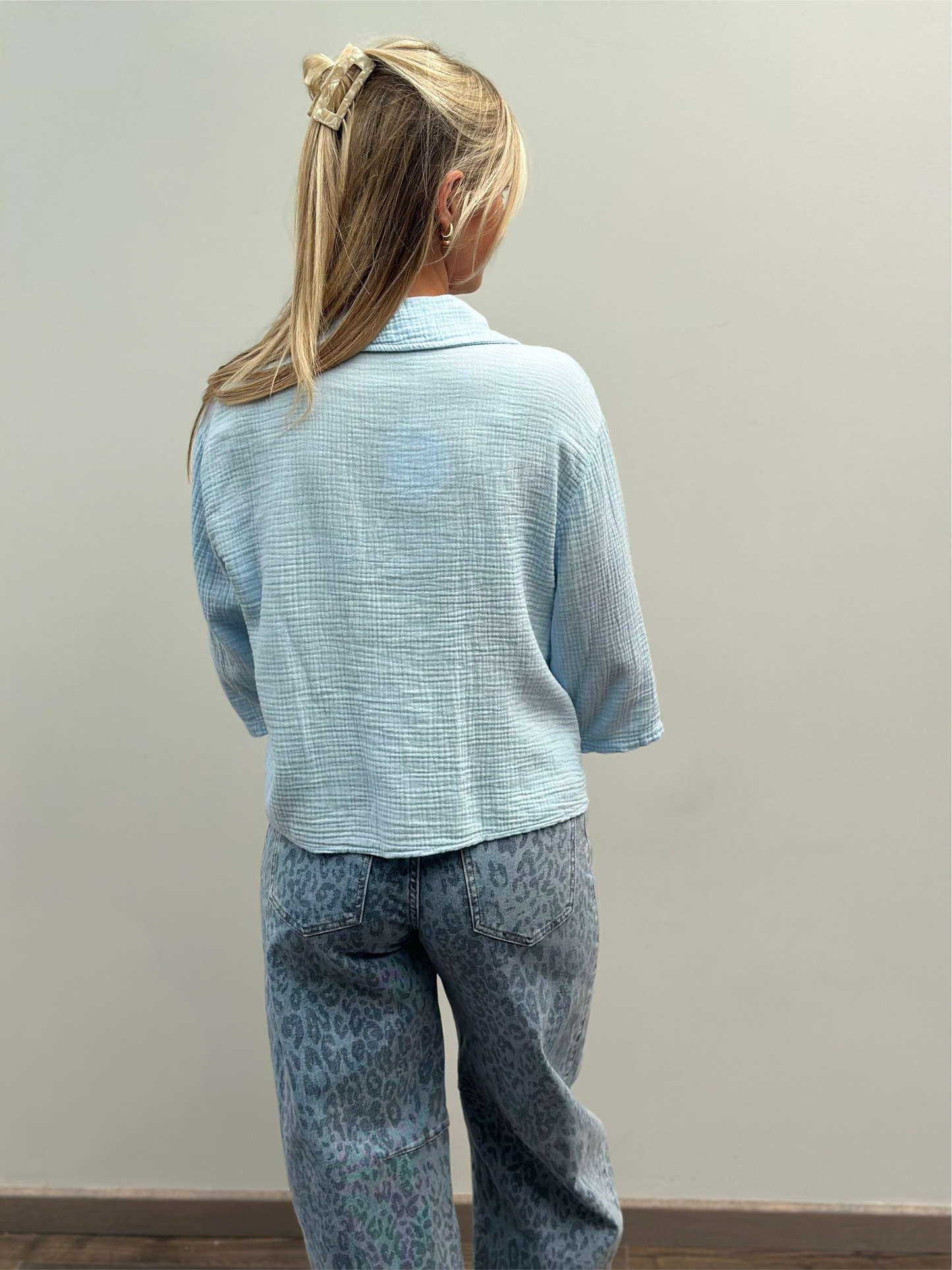 June Blouse | Lichtblauw