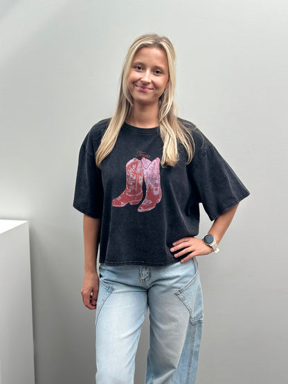 Texas T-shirt | Zwart