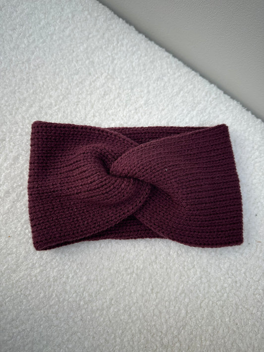 Haarband effen aubergine