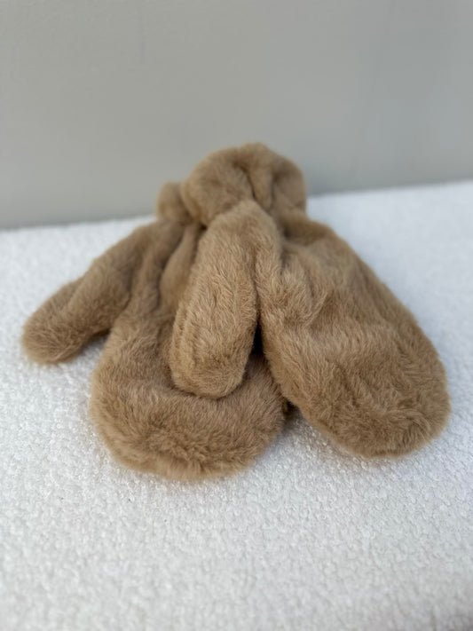 Wanten fluffy beige