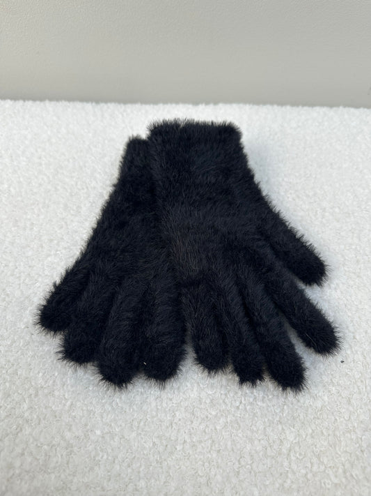 Handschoenen fluffy zwart