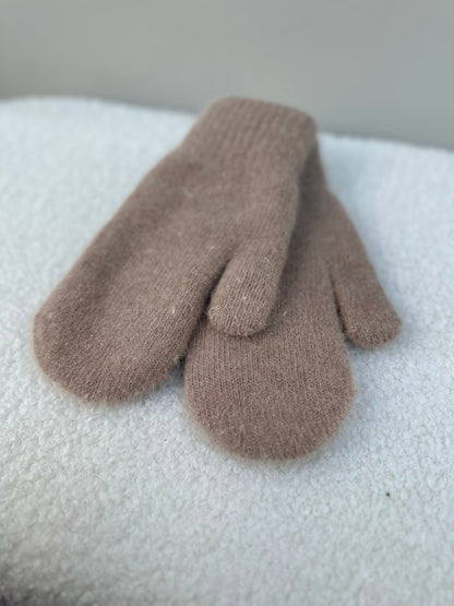 Wanten glitter beige