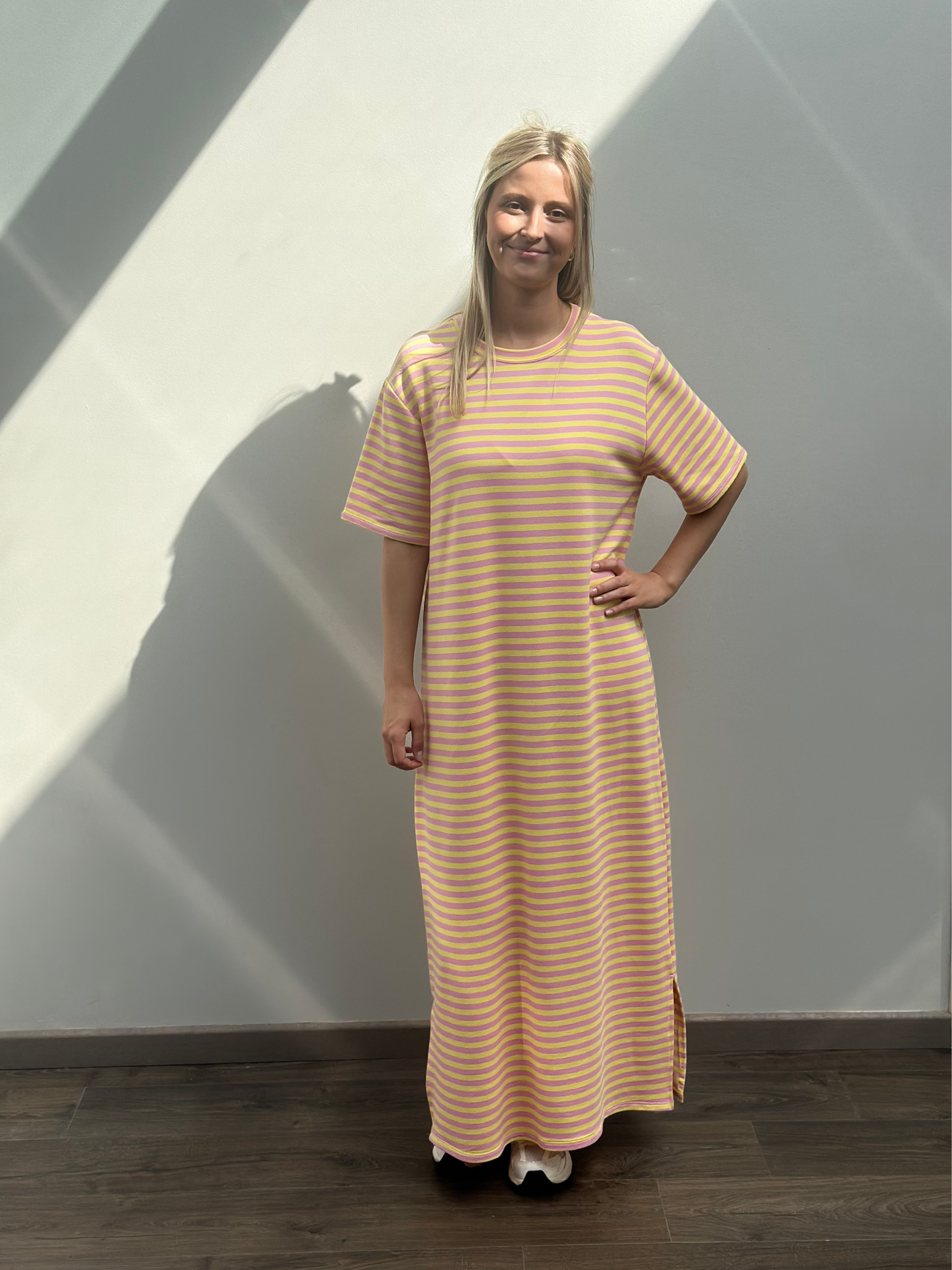 Edi dress | Geel - Roos