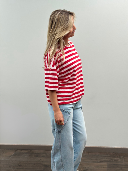 Leni Spons T-shirt | Rood